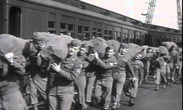 Liberation pavilion- Troops returning home