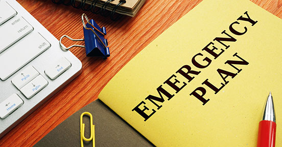 Disaster Prep: A "Clip 'n Save" Plan - Emergency folder on desks