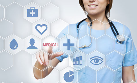  Three Ways to Use Big Data in Healthcare - A doctor using a touchscreen