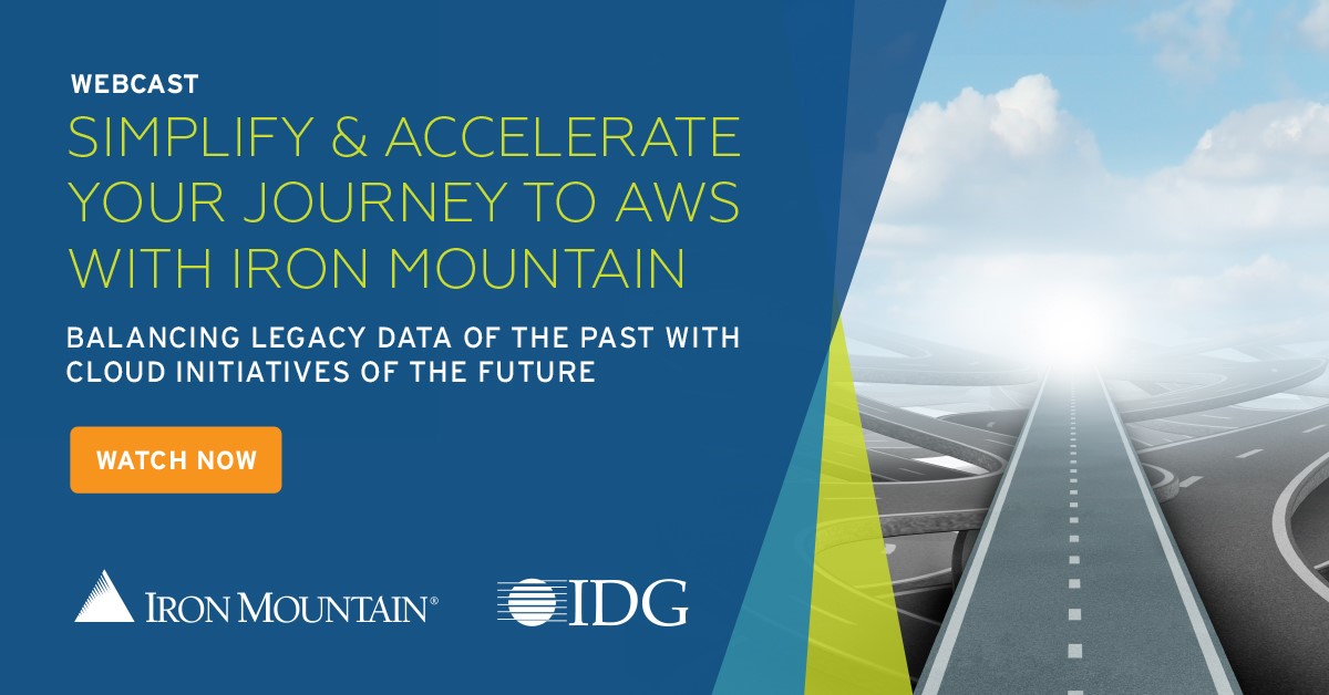 simplify and accelerate your journey to aws with iron mountain webinar thumbnail