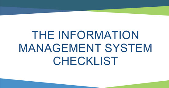 The information management system checklist