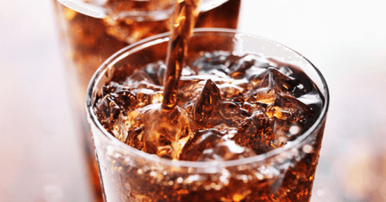 coca cola in a glass