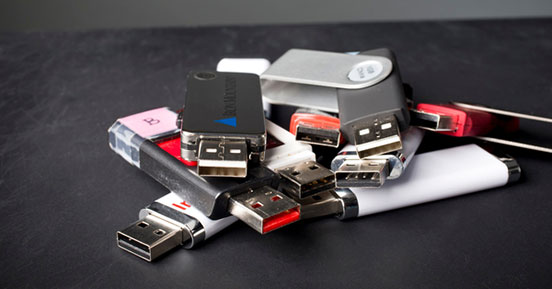 Partnering Up for Media and E-Waste Disposal - Pile of USB Drives